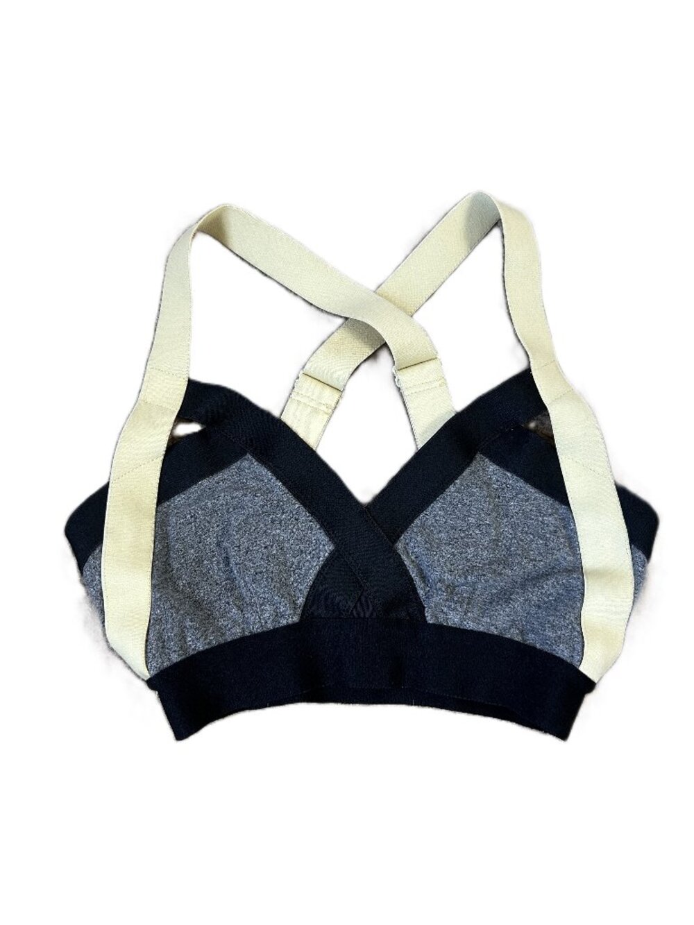 Community Aritzia Sports Bra Black Gray Yellow S